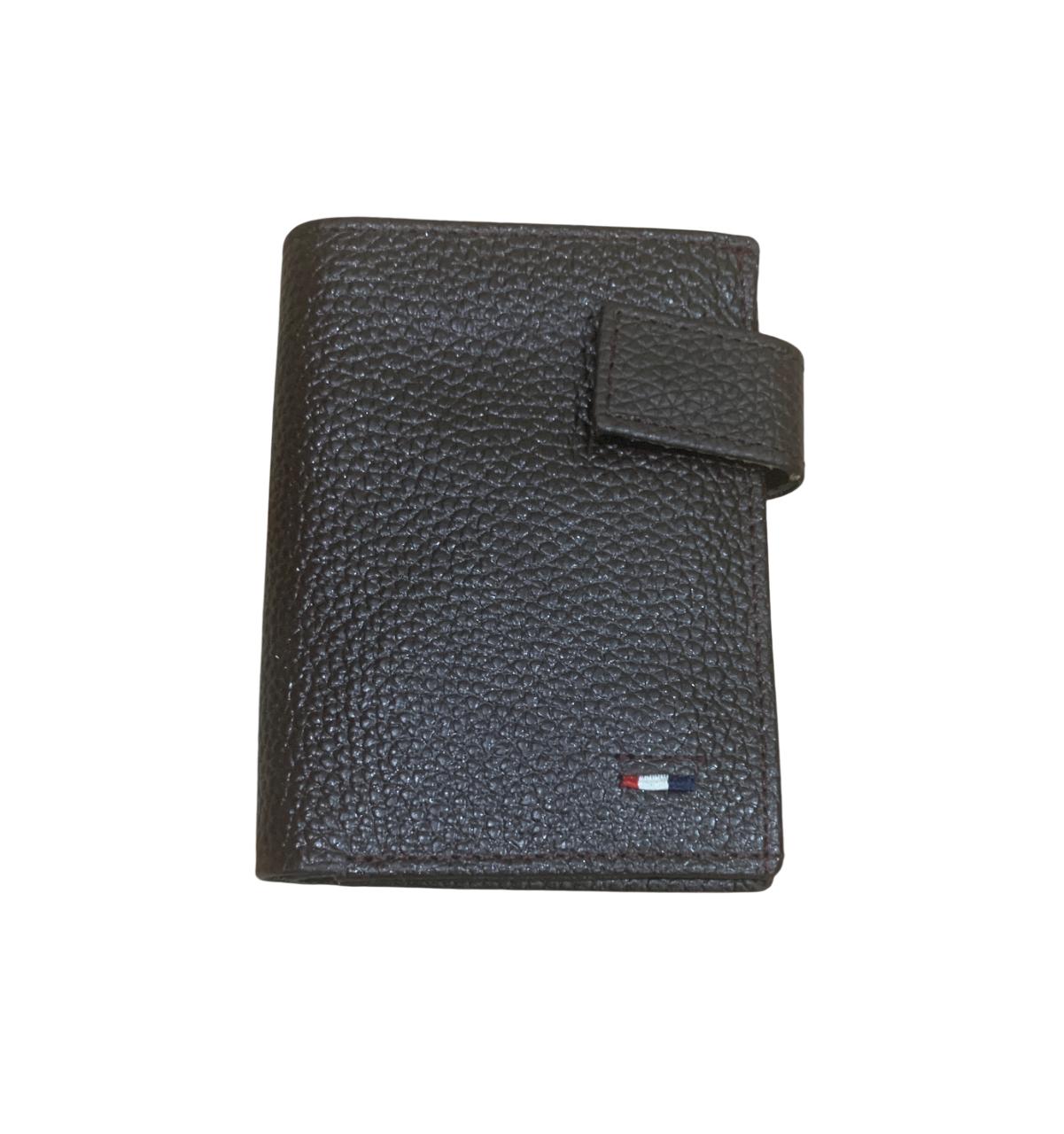 Premium Leather Wallet for Men – Classic Brown with Secure Strap